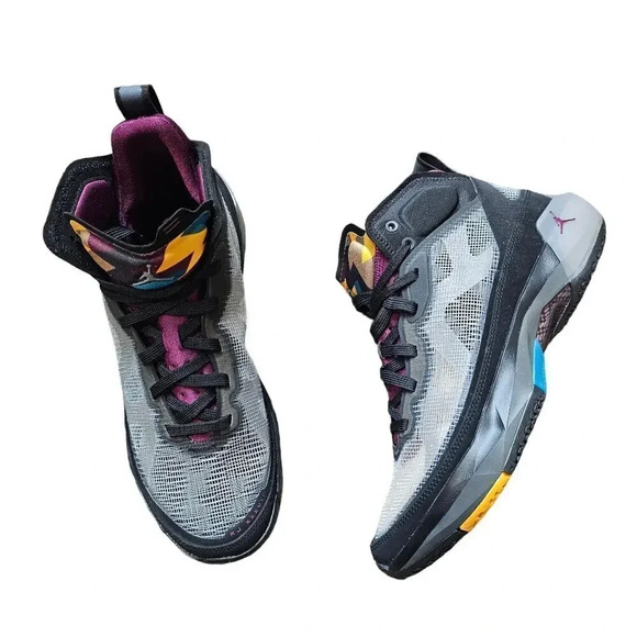 Nike Air Jordan XXXVII 37‎ Bordeaux Black Midnight Fog DD6958-001 Men's Size 8 - Picture 2 of 9